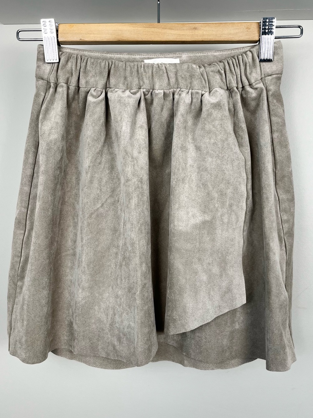 Aritzia Wilfred Free Nescher Suede Faux Wrap Mini Skirt